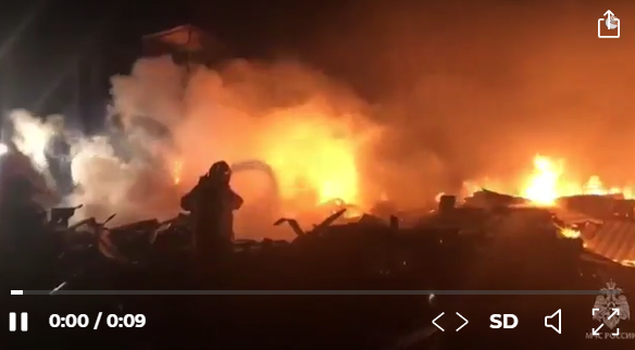 Появилось видео с места пожара, где погибли 7 человек