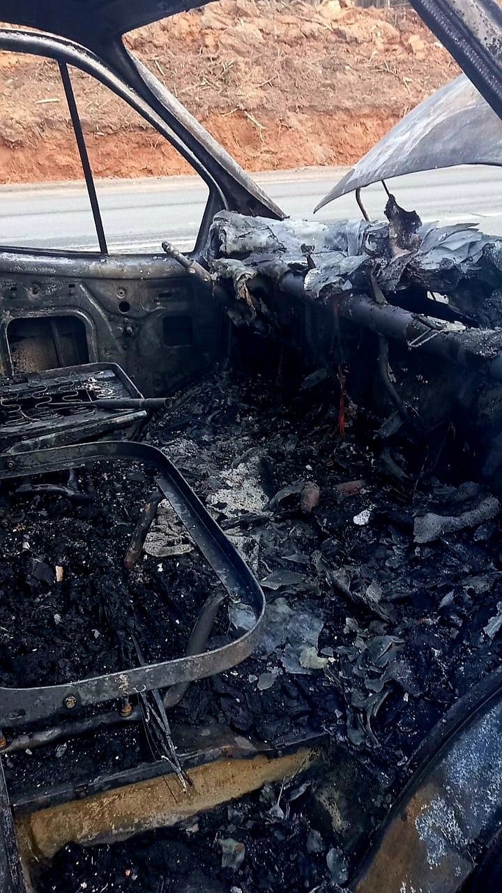 Недалеко от Агрыза полностью сгорел грузовик