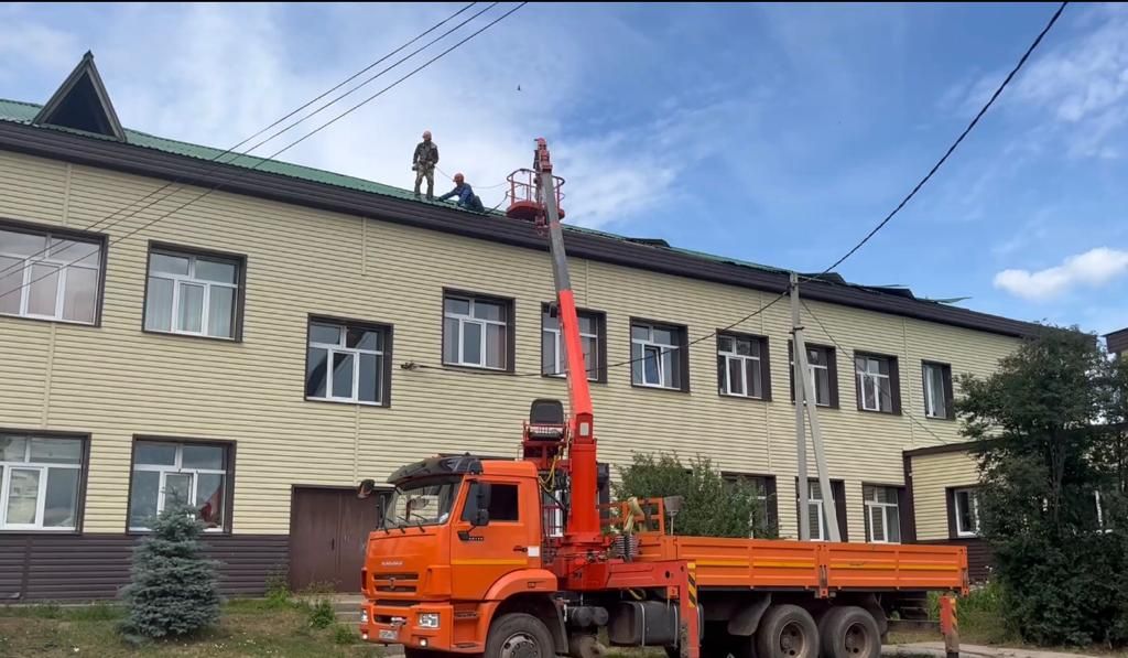 В Агрызе продолжаются восстановительные работы