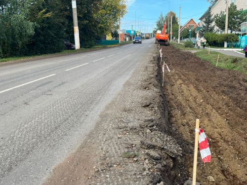 В Агрызе ведется капитальный ремонт дороги на центральной улице