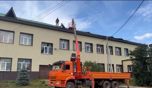 В Агрызе продолжаются восстановительные работы