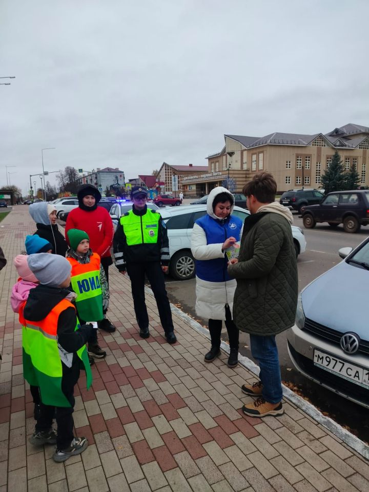 На центральной улице Агрыза прошла акция «Дети-пешеходы»