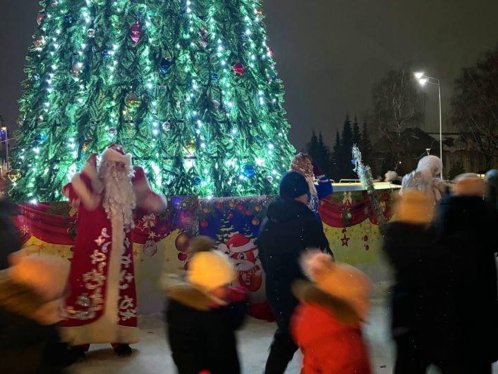 В Агрызе прошел новогодний хоровод вокруг елки
