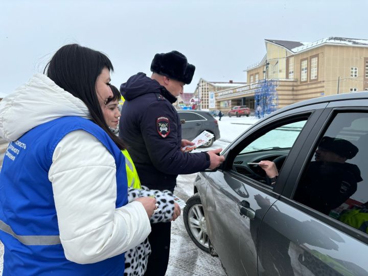 В Агрызе госавтоинспекторы поздравили женщин с 8 Марта