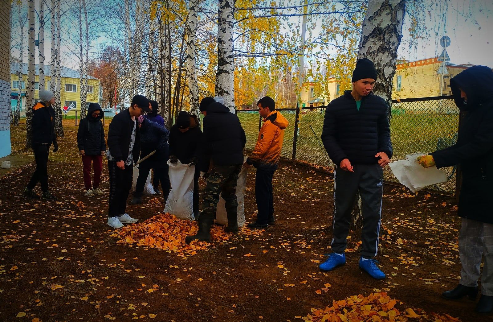 В Красноборской школе провели субботник