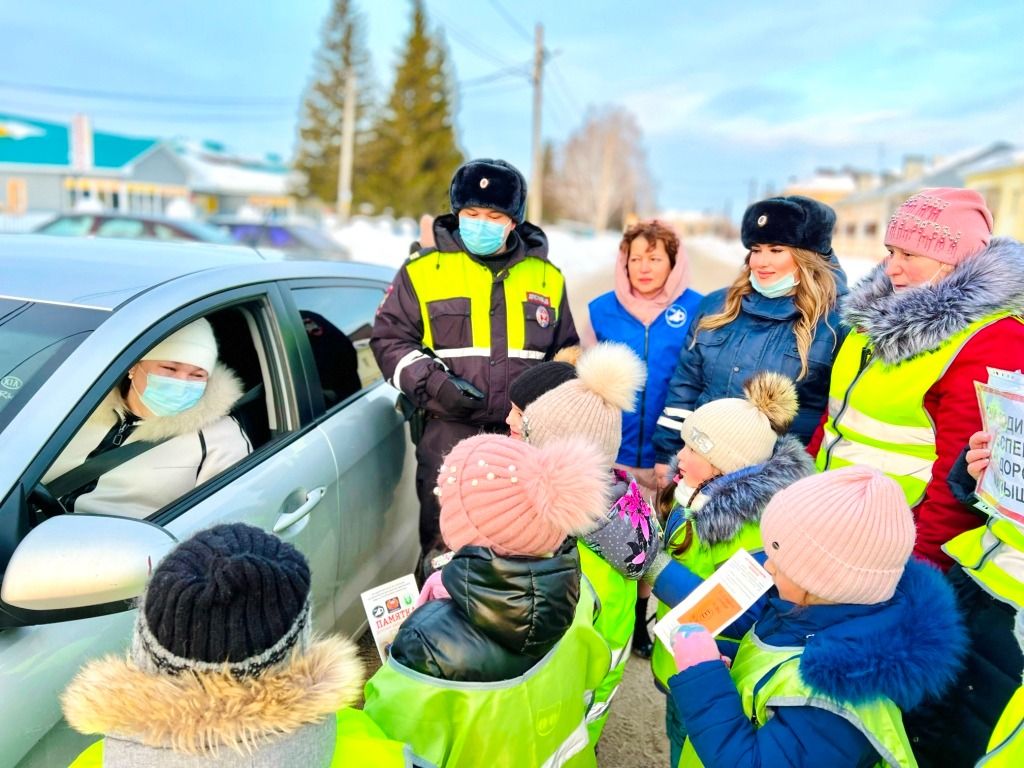 В Татарстане дошколята напомнили водителям, как безопасно перевозить пассажиров в автомобиле 