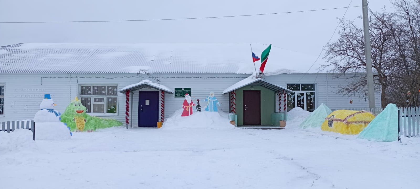 В Сарсак-Омге село украсили к Новому году