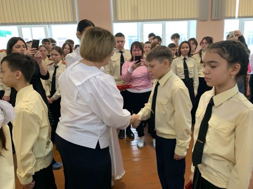 В школе №2 прошло торжественное посвящение в кадеты