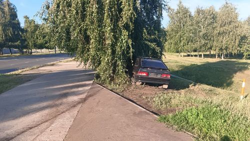 Пьяный подросток врезался на машине в дерево