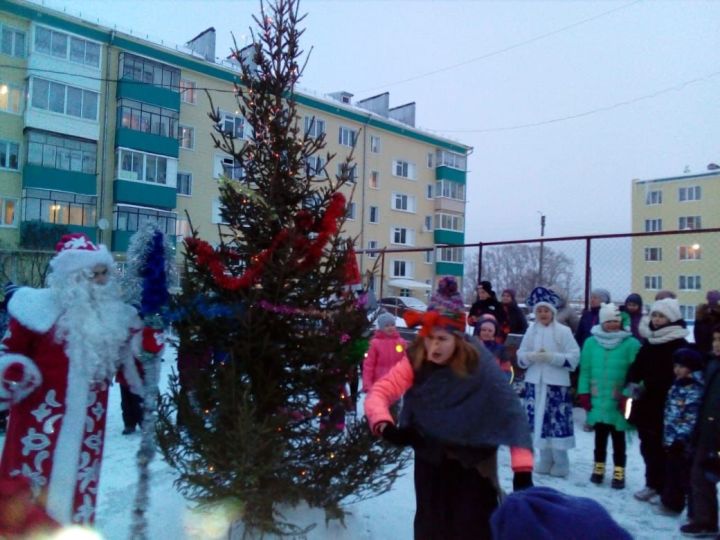 Рождественская елка в одном из дворов Агрыза