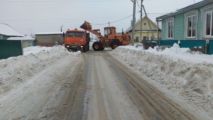 В Агрызе производится поэтапная расчистка снега