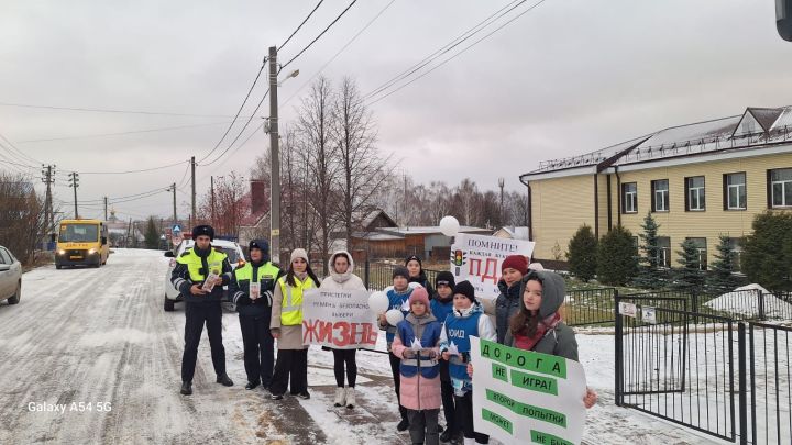 В День памяти жертв ДТП в Агрызе прошла акция «Помни! Дорога не прощает ошибок!»