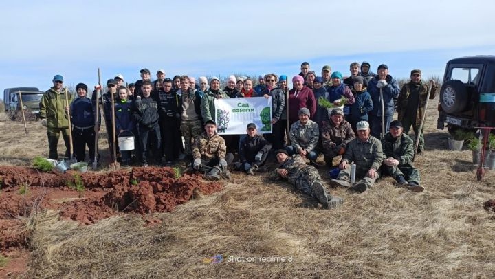 «Сад памяти» зацвел на горе Мыртый: жители Кичкетана посадили сотни деревьев в честь героев Великой Отечественной войны