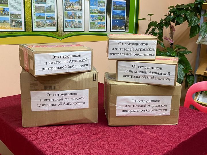 В Центральной библиотеке Агрыза завершился сбор помощи для бойцов